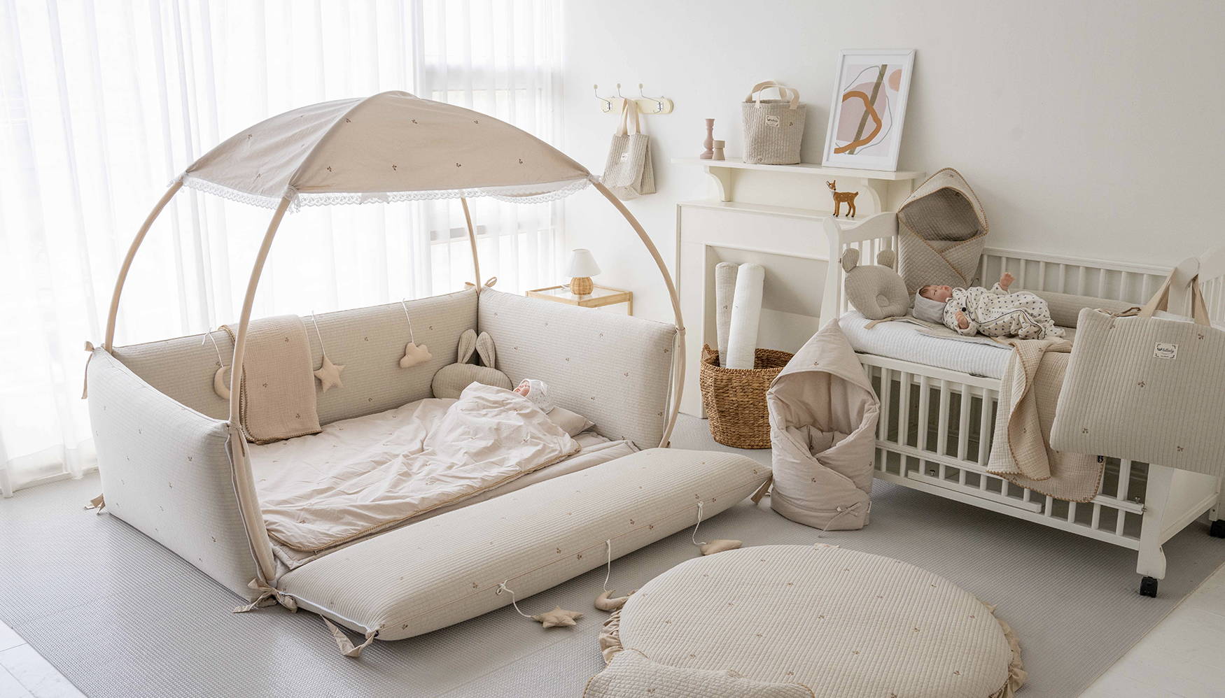 Embrace Comfort and Safety with LOLBaby Cotton Embroidery Bumper Bed
