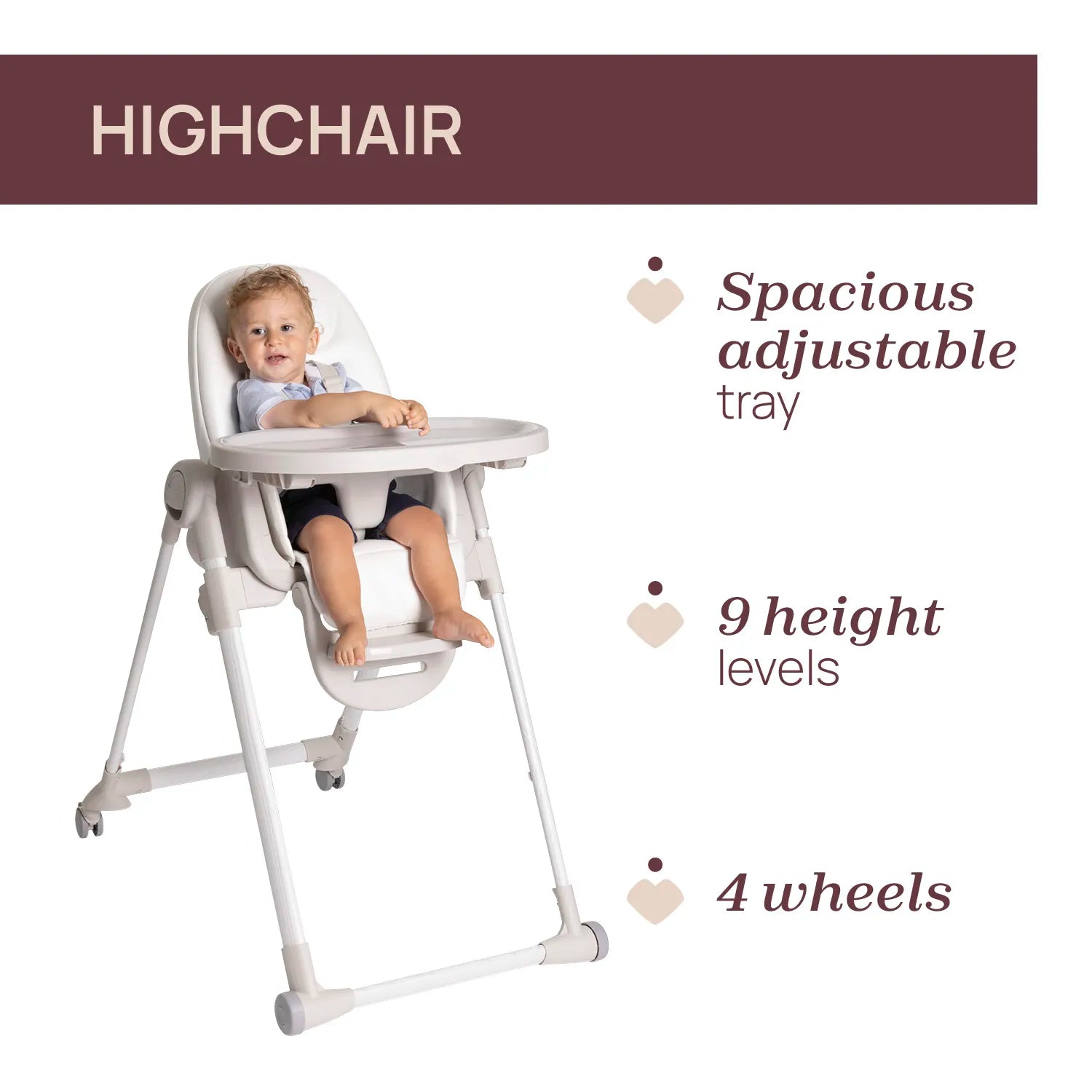 Chicco Polly Armonia Highchair - Scandinavian