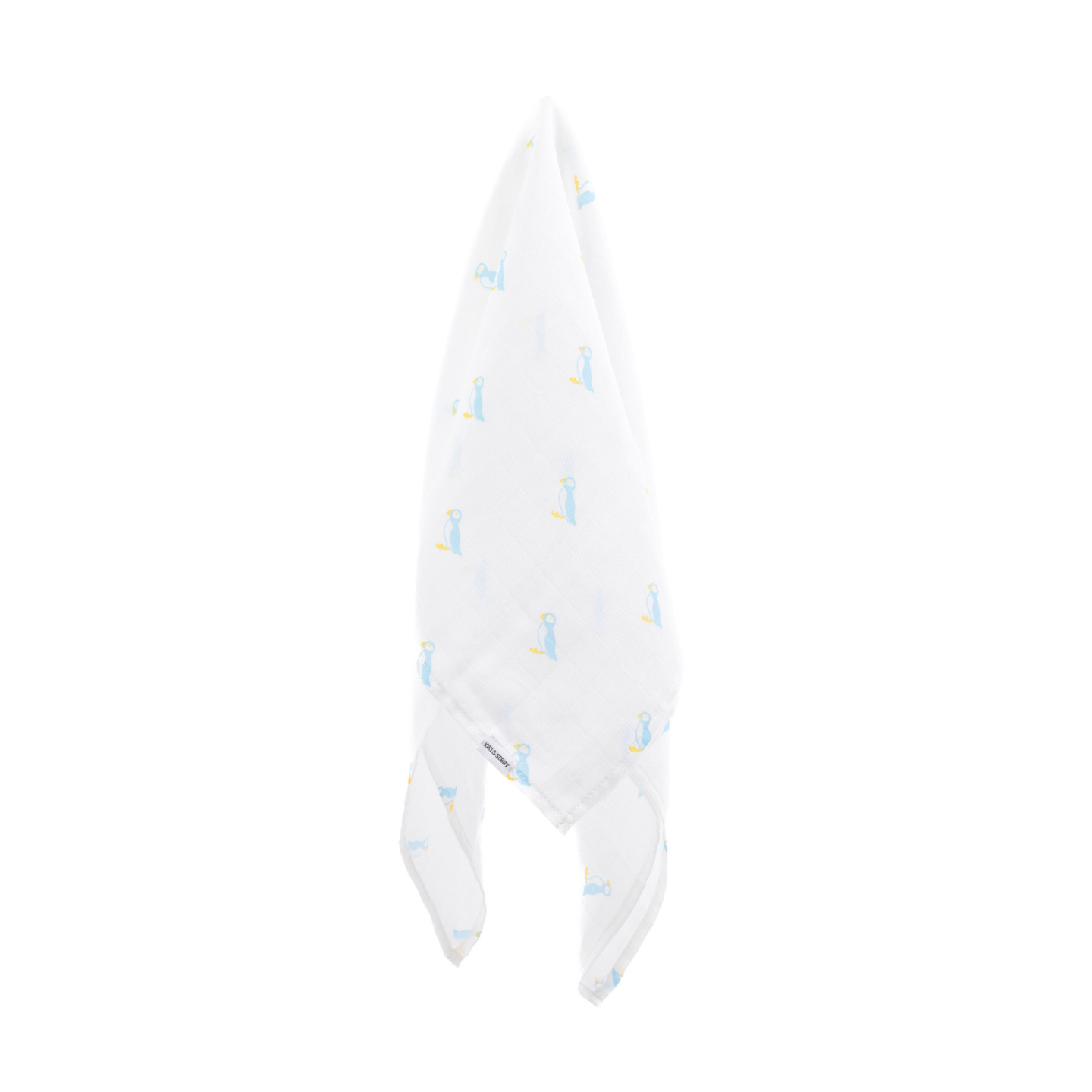 Kiki and Sebby PUFFIN 100% Cotton Muslin Swaddle Blankets – 3 pack
