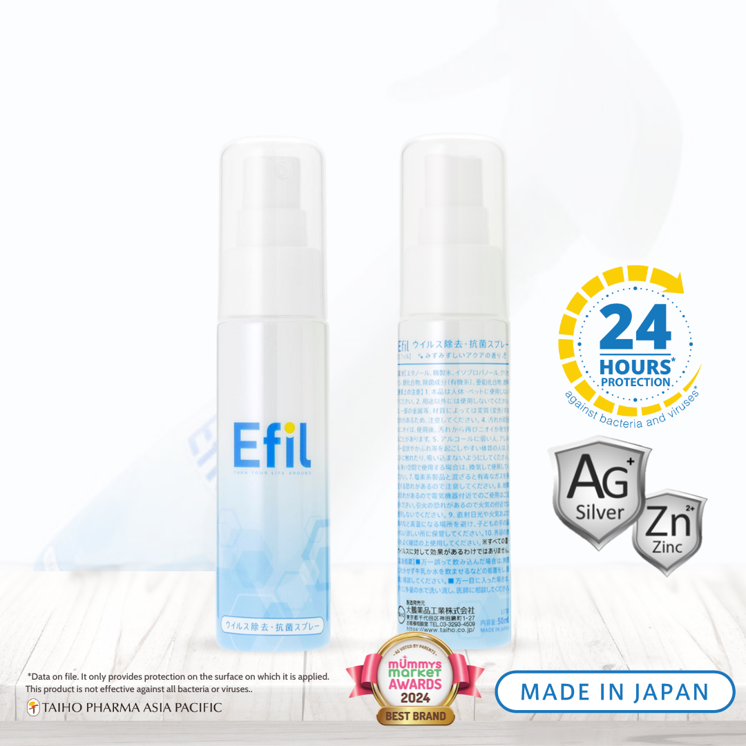 Efil Disinfectant Spray 50ml / 300ml - 24 Hours Barrier Protection Against Bacteria and Viruses