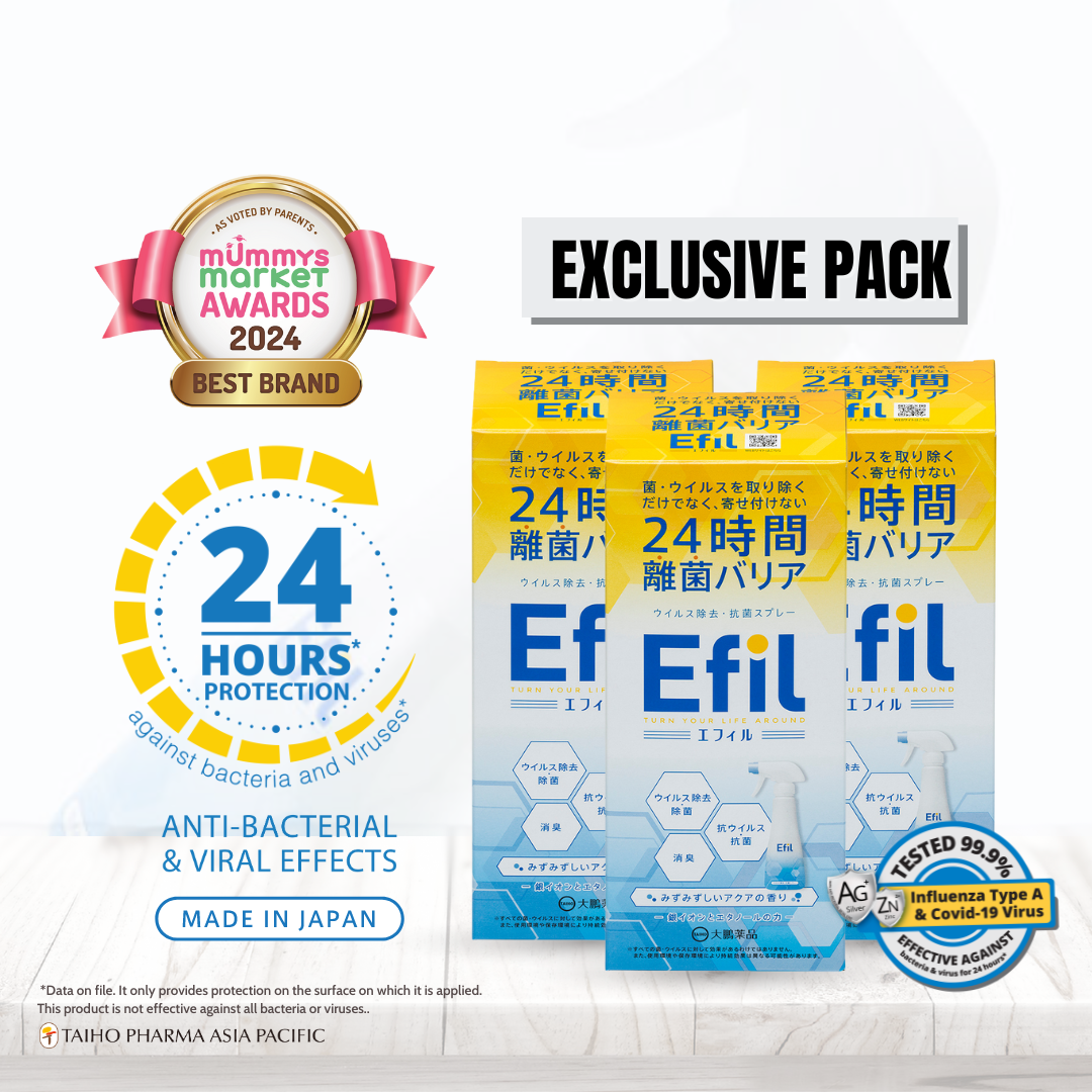 Efil Disinfectant Spray 50ml / 300ml - 24 Hours Barrier Protection Against Bacteria and Viruses