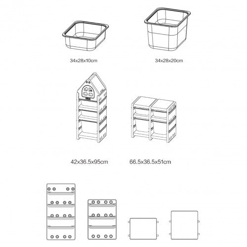 Lucky Baby Children's Storage Cabinet Organizer