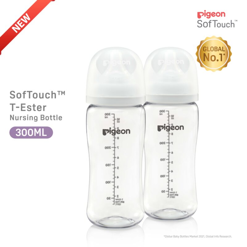 Pigeon SofTouch™ T-Ester Nursing Bottle - Twin Pack 300ml