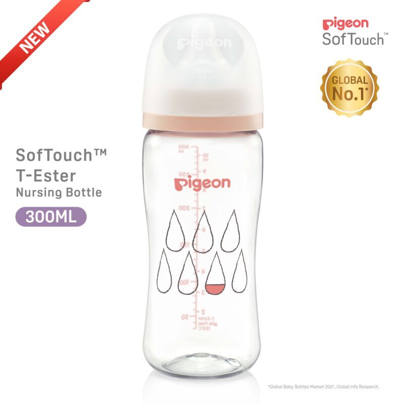 Pigeon SofTouch™ T-Ester Nursing Bottle - Dewdrop 300ml