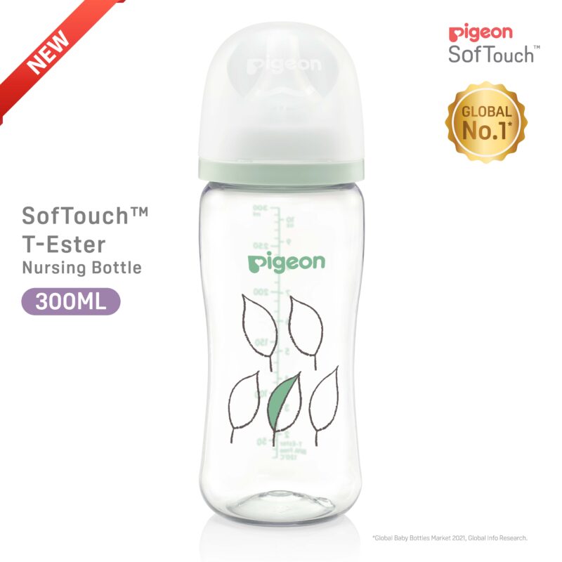 Pigeon  SofTouch™ T-Ester Nursing Bottle - Leaf 300ml  SofTouch™ T-Ester Nursing Bottle - Leaf 300ml