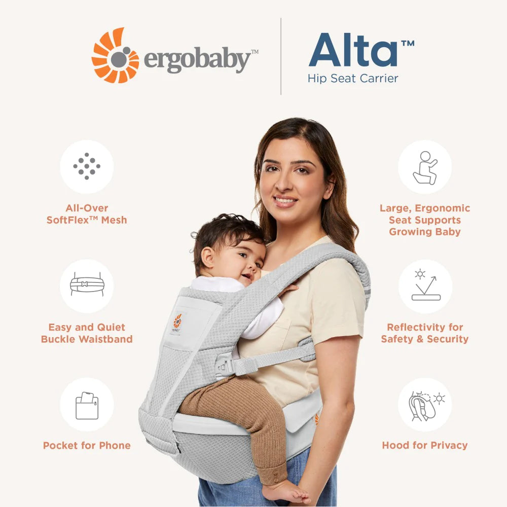 Ergobaby Alta Hipseat Carrier - Pink Quartz
