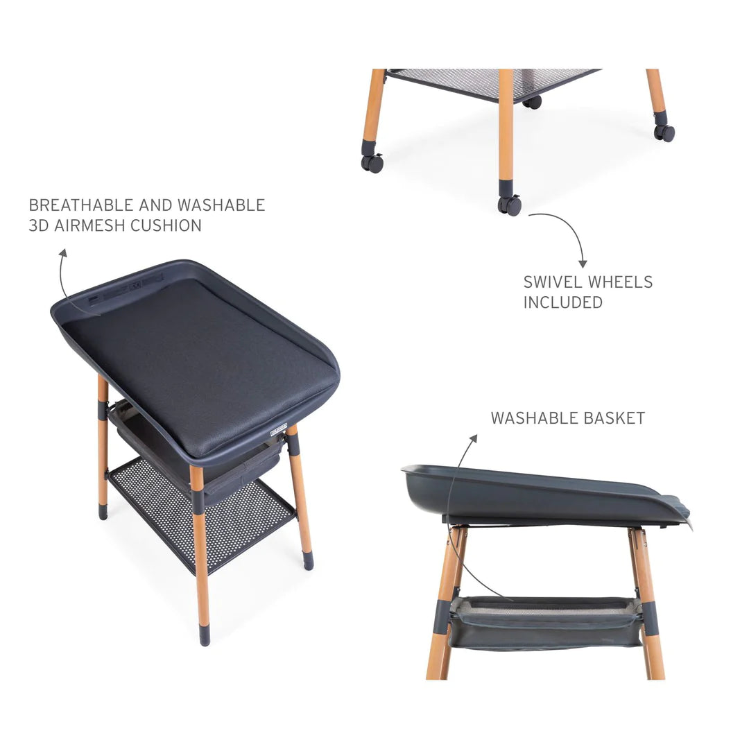 Childhome Evolux Changing Table - Natural-Anthracite