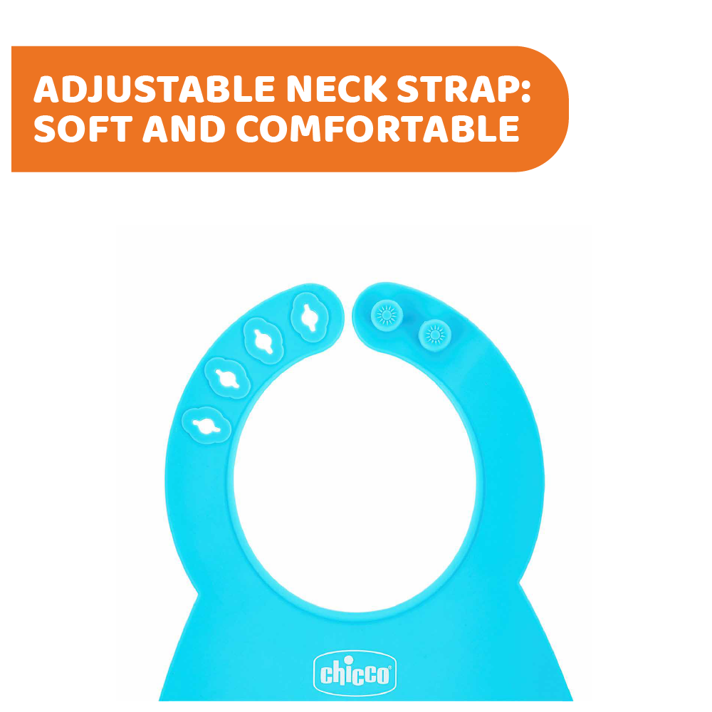 Chicco Easy Roll Silicone Bib With Crumble Catcher