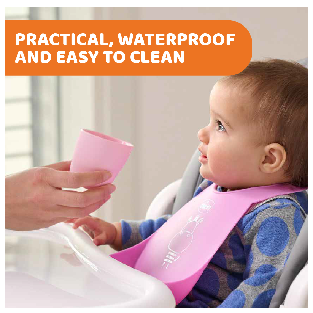 Chicco Easy Roll Silicone Bib With Crumble Catcher