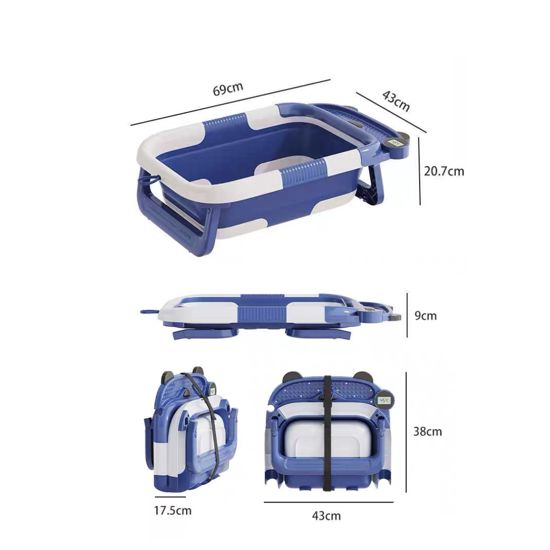 Lucky Baby Foldable Bath Tub with Thermometer