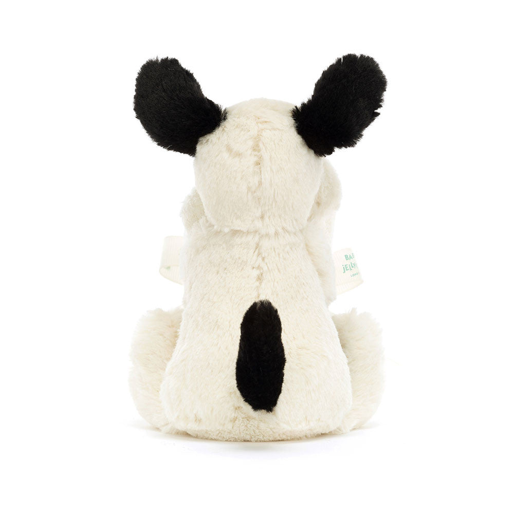 Jellycat Bashful Black & Cream Puppy Soother (STH4BCP)