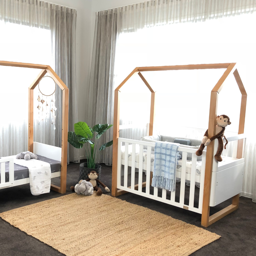 Babyhood Kayula Mila Cot 5 in 1 Beech/White