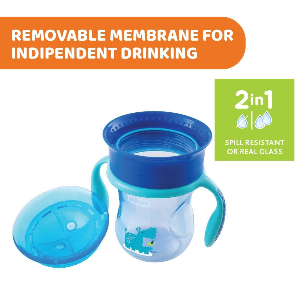 Chicco 360 Perfect Cup 200ml- 12M+ (Pink/ Blue)