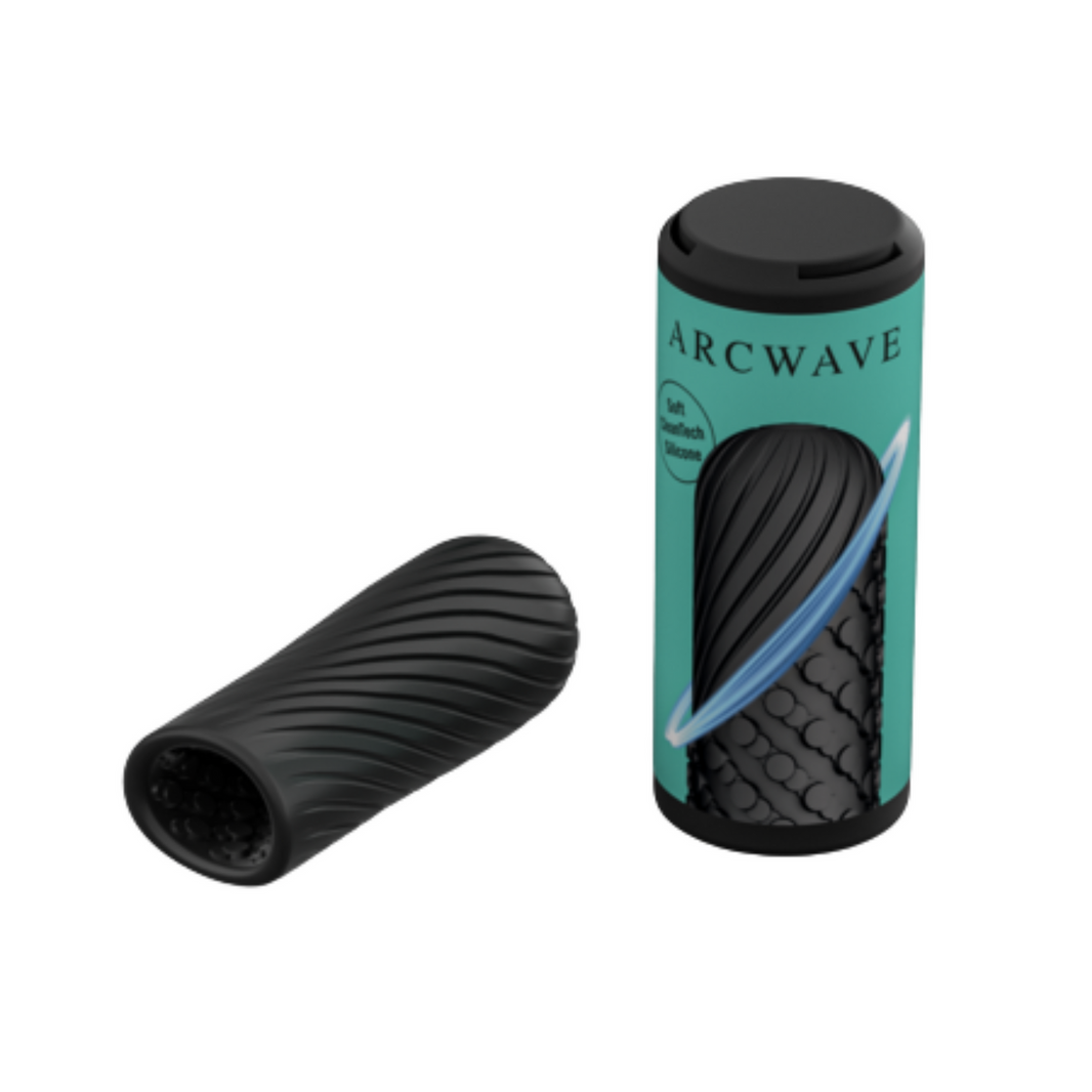 Arcwave Ghost Pocket Manual Stroker Cleantech Silicone Male Masturbator - Black