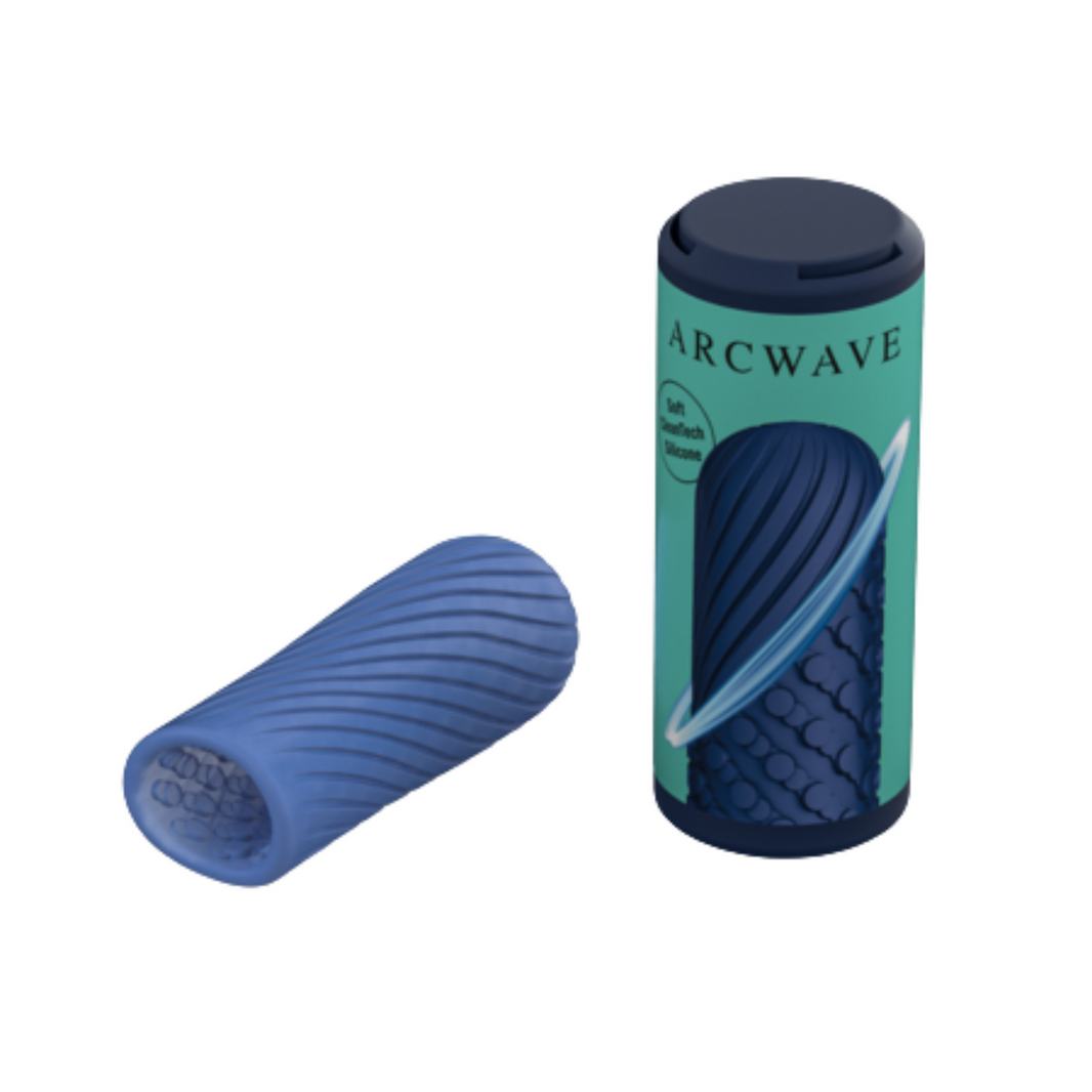 Arcwave Ghost Pocket Manual Stroker Cleantech Silicone Male Masturbator - Blue
