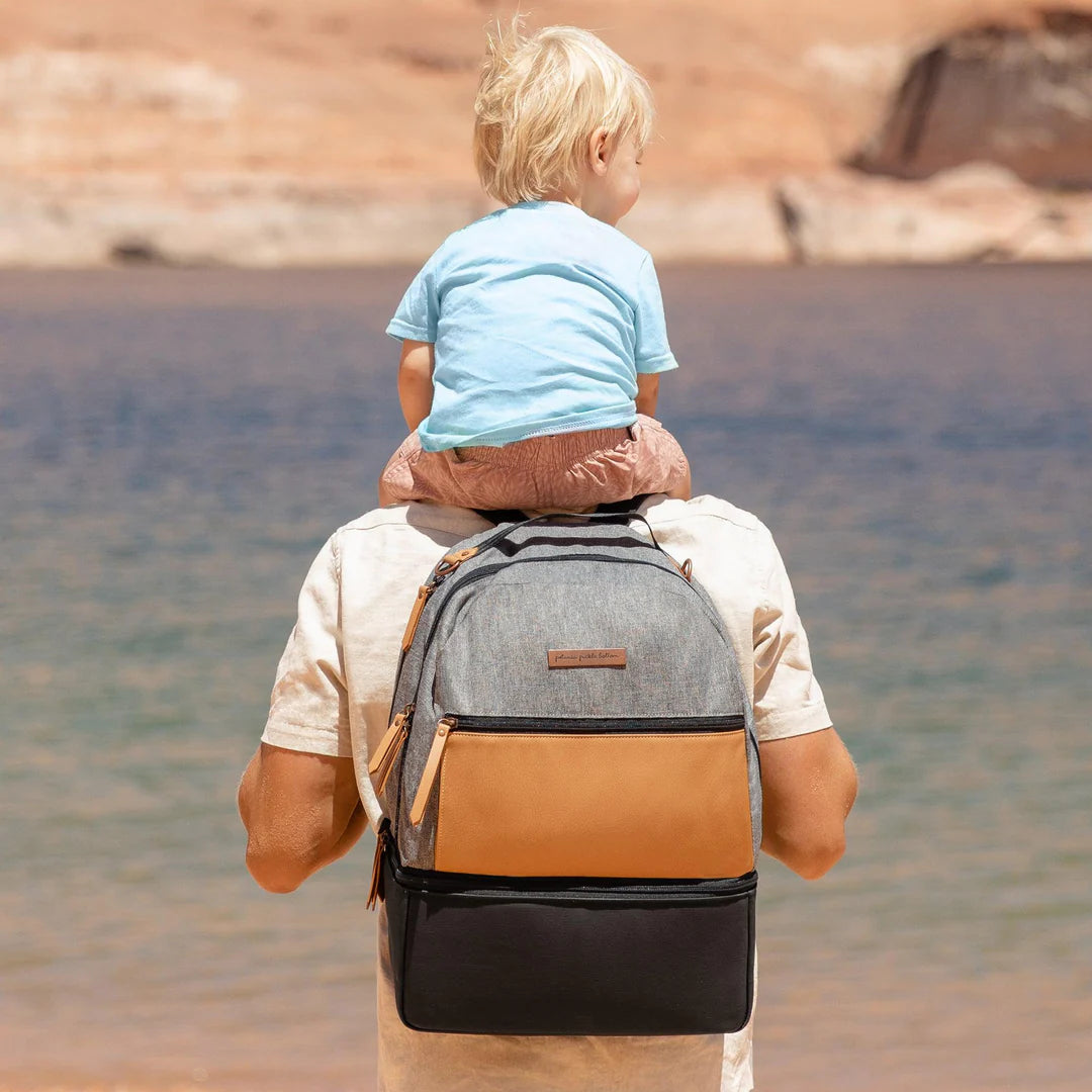 Petunia Pickle Bottom Axis Backpack: Camel/Graphite
