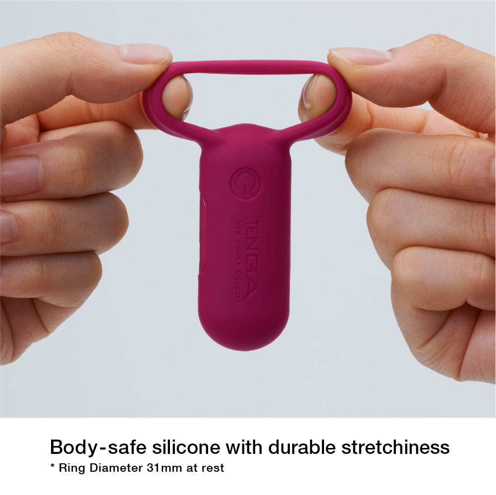 Tenga SVR Smart Vibe Ring Couple Vibrator Carmine