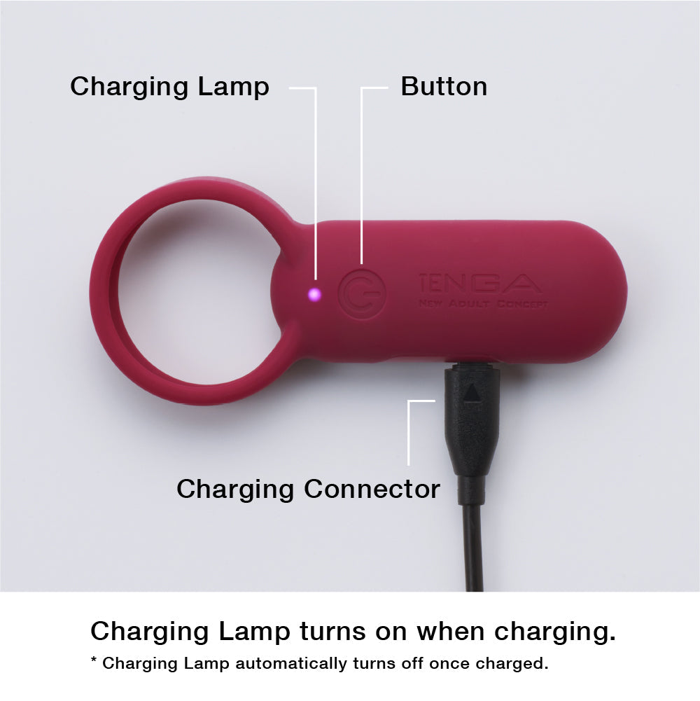 Tenga SVR Smart Vibe Ring Couple Vibrator Carmine