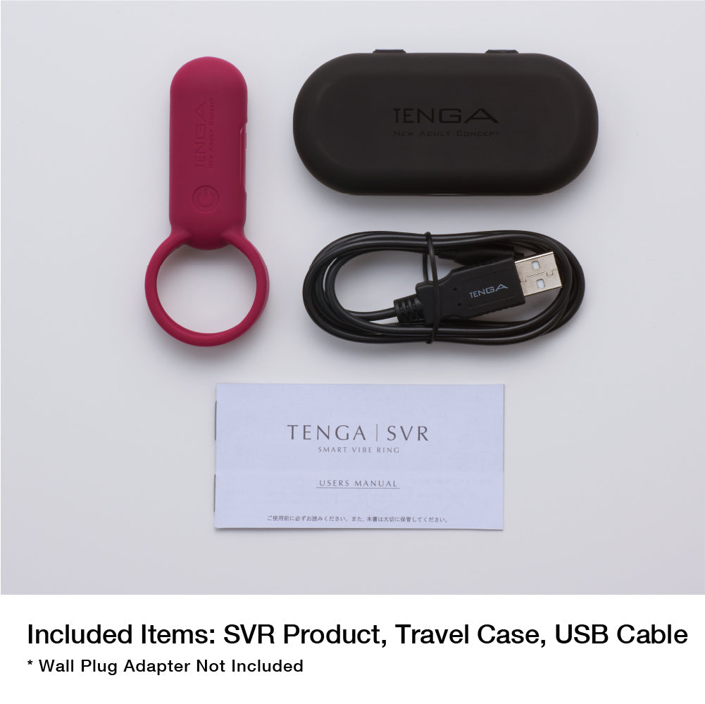 Tenga SVR Smart Vibe Ring Couple Vibrator Carmine