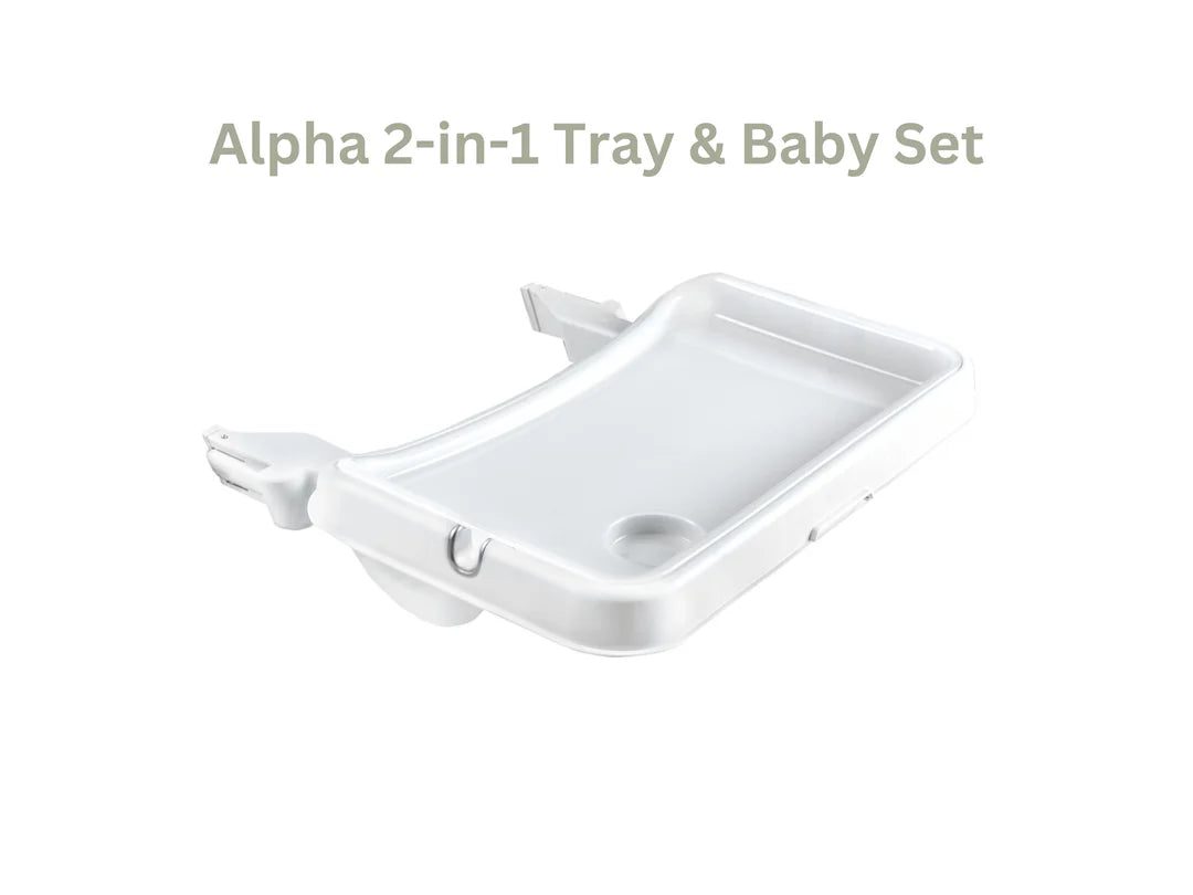 Hauck Alpha+ Deluxe: High Chair + Tray - Charcoal Grey (New)
