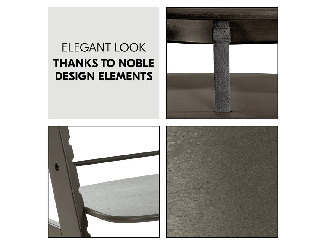 Hauck Alpha+ Deluxe: High Chair + Tray - Charcoal Grey (New)