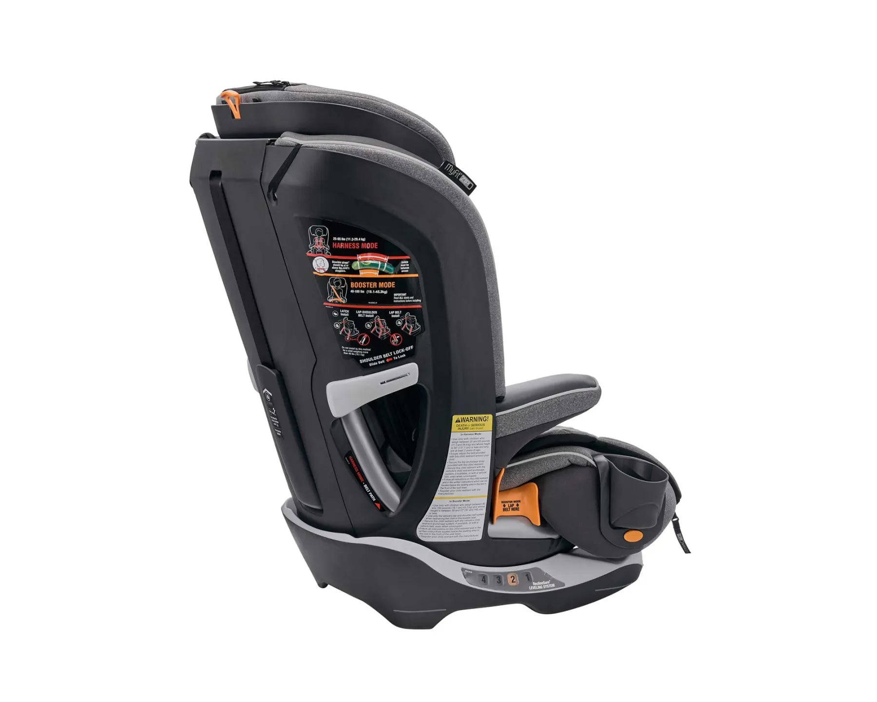 Chicco MyFit Zip Harness + Booster Car Seat - Granite