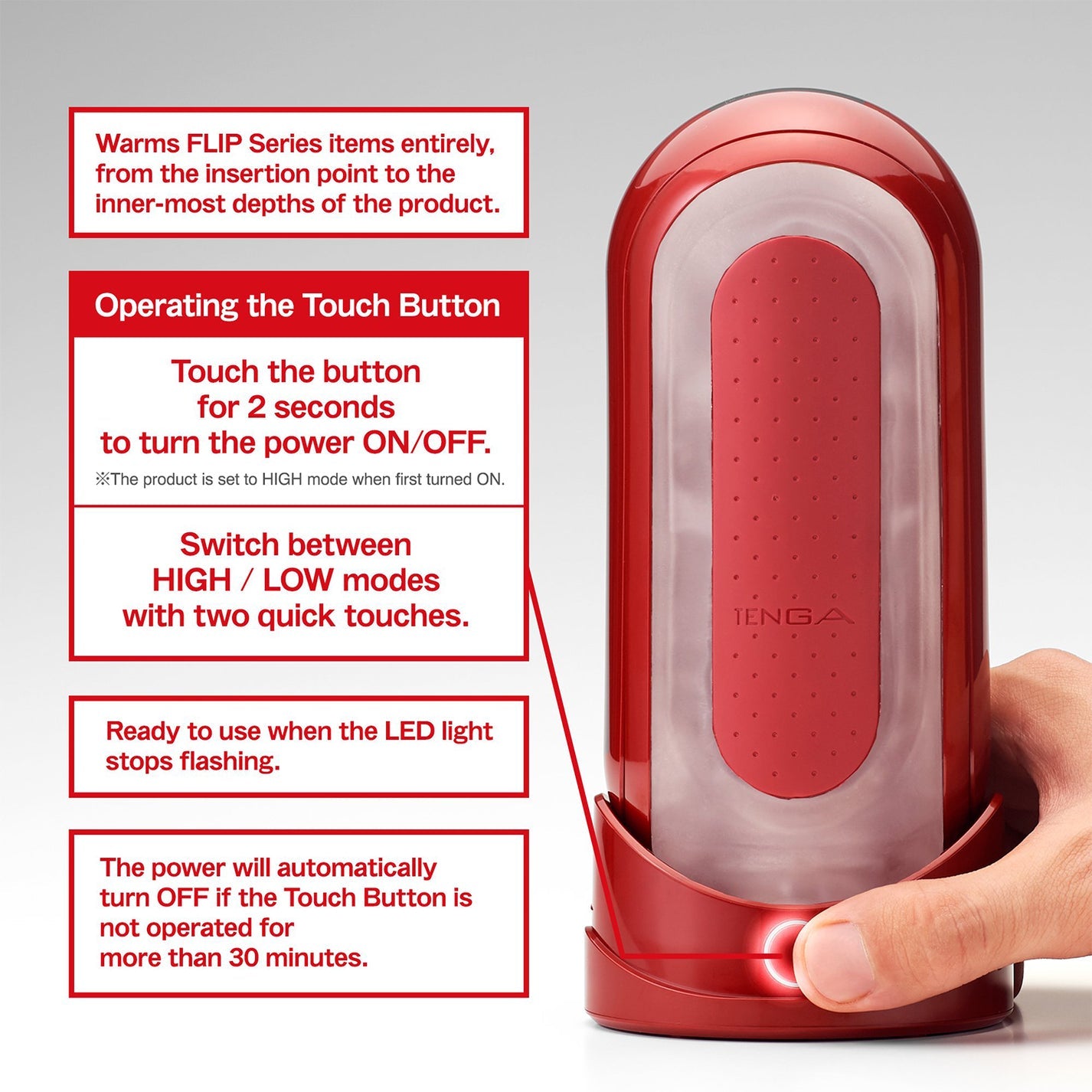 Tenga Flip Zero Red Warming Edition Masturbator W/Warming Package Regular price
