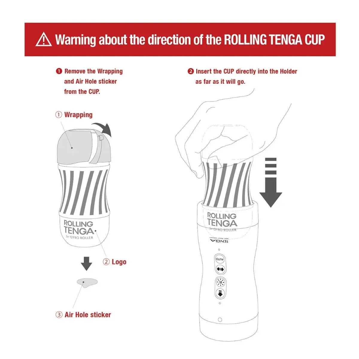 Tenga Vacuum Gyro Roller Rechargeable Male Masturbator + Rolling Cup