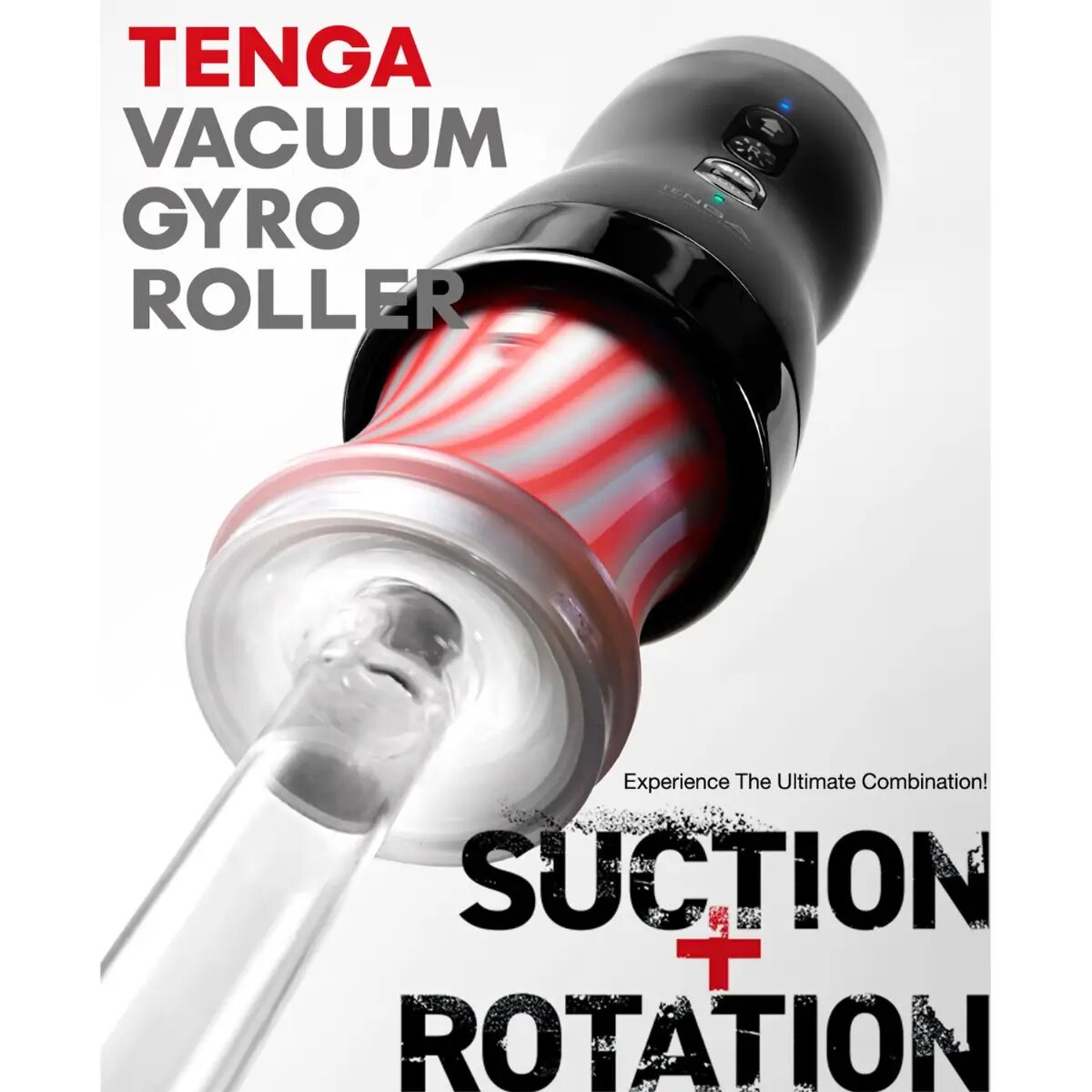 Tenga Vacuum Gyro Roller Rechargeable Male Masturbator + Rolling Cup