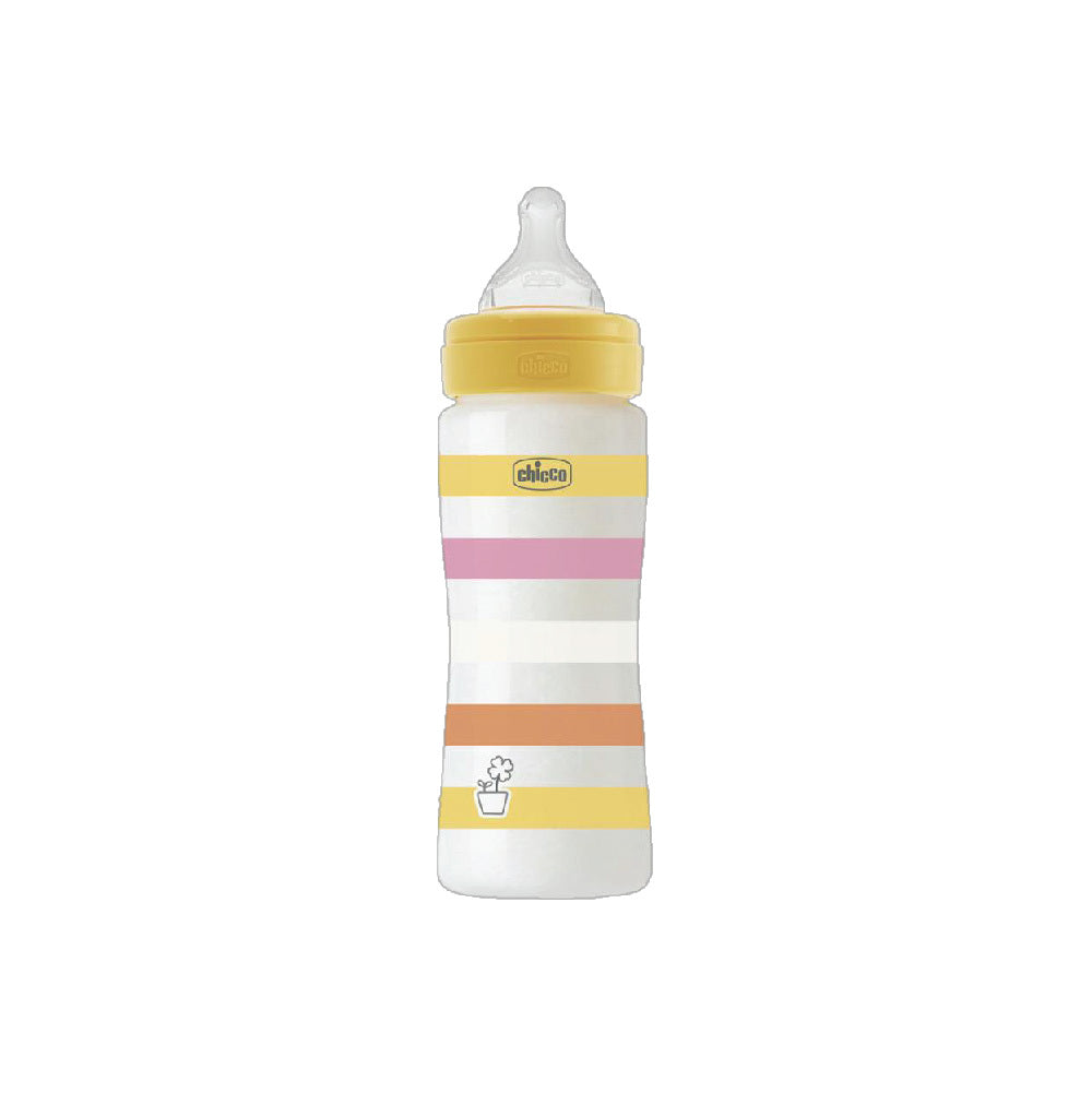 Chicco Well Being PP Feeding Bottle 150ml/ 250ml/ 330ml (Green/ Orange/ White/ Yellow)