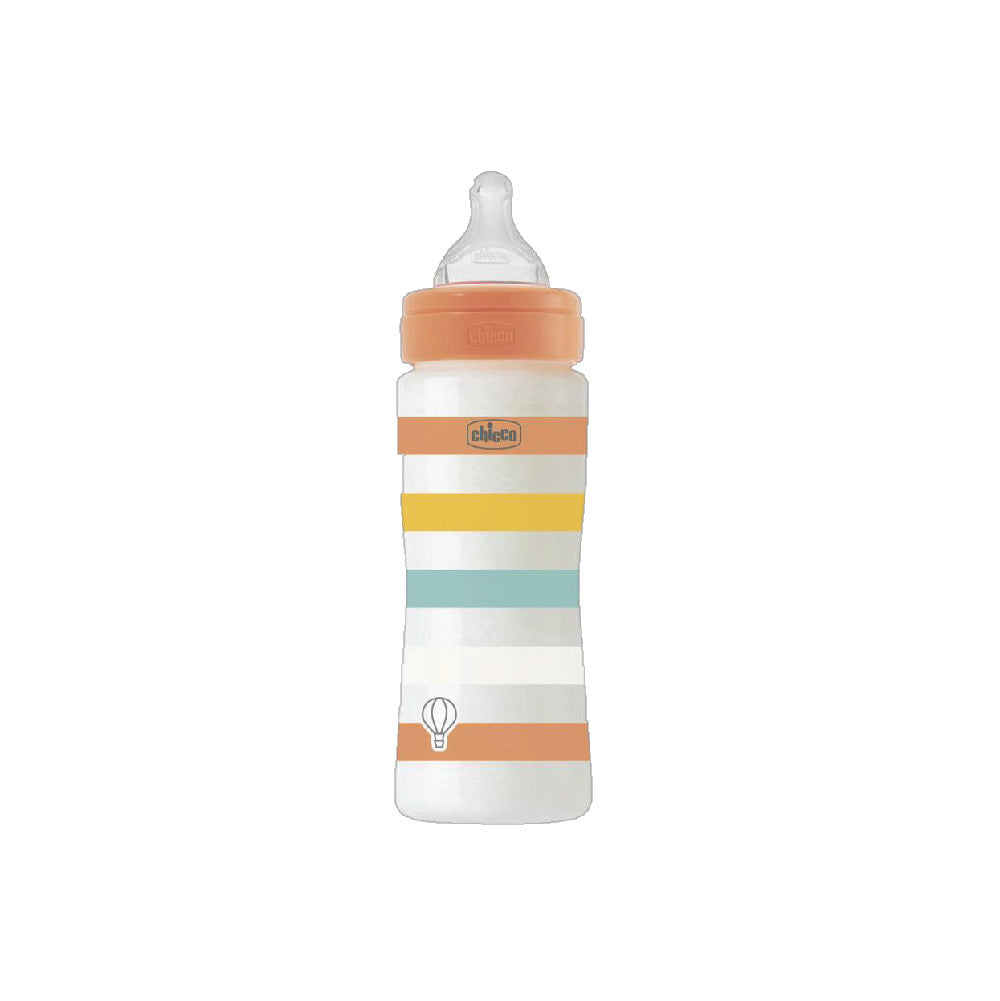 Chicco Well Being PP Feeding Bottle 150ml/ 250ml/ 330ml (Green/ Orange/ White/ Yellow)
