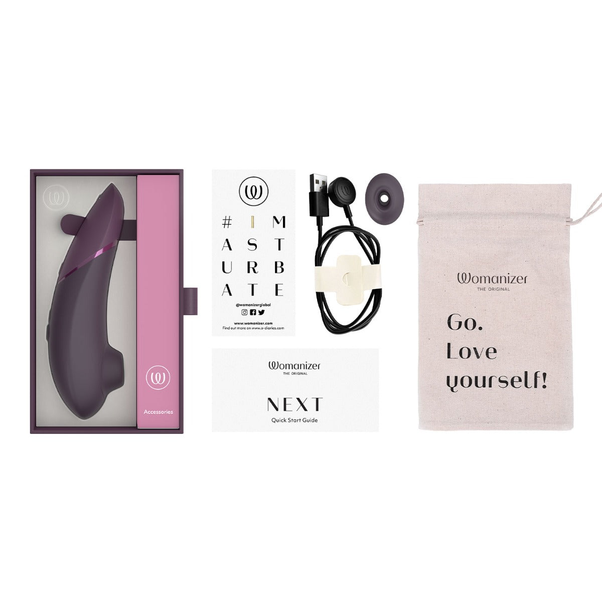 Womanizer Next Clitoral Stimulator with 3D Pleasure Air Technology Dark Purple