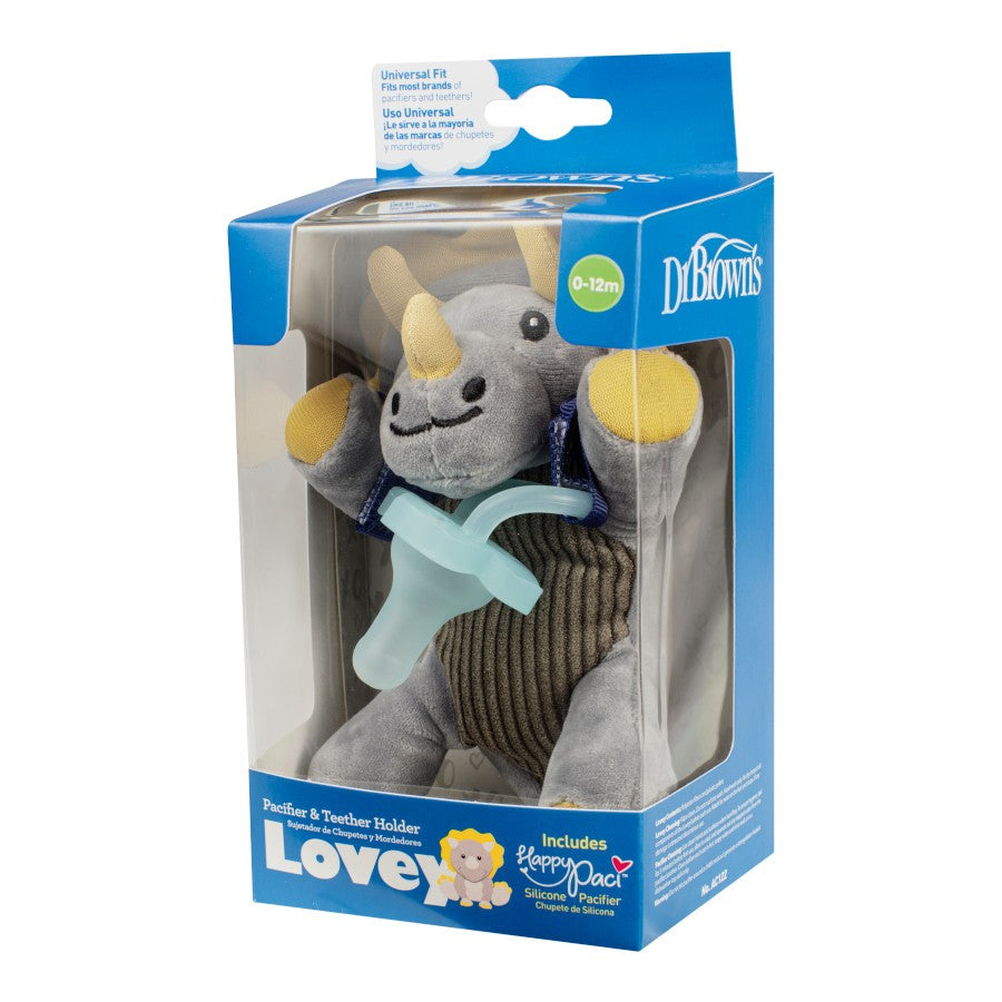 Dr. Brown’s Lovey Pacifier & Teether Holder (Assorted Designs)