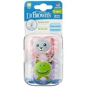 Dr. Brown’s Prevent Printed Shield Pacifier Twin Pack (Assorted Designs)