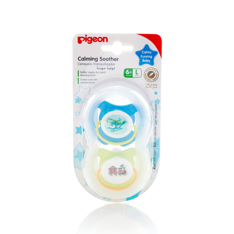 Pigeon Calming Soothers 2pcs (Boys L Size) | Little Baby.