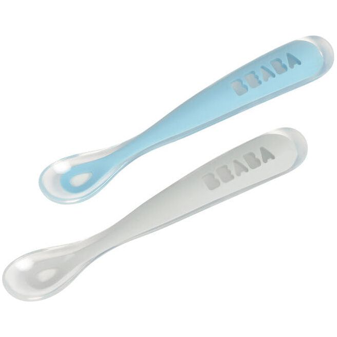 Beaba 1st Stage Silicone Spoon Set of 2 (Assorted Colours)