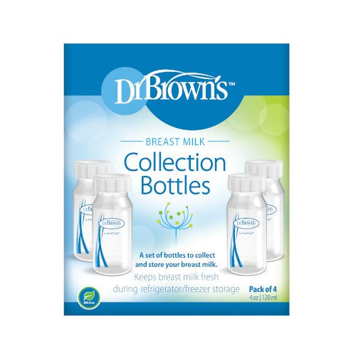 Dr. Brown’s 120ml Narrow-Neck Breast Milk Collection Bottles 4pcs