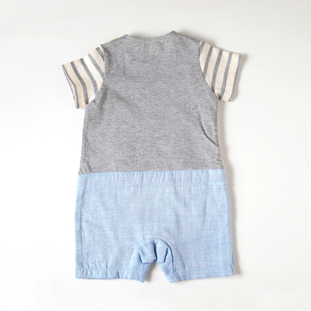 Hoppetta Boy Short Overall - Gray | Little Baby.