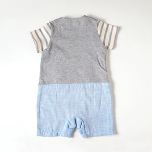 Hoppetta Boy Short Overall - Gray | Little Baby.