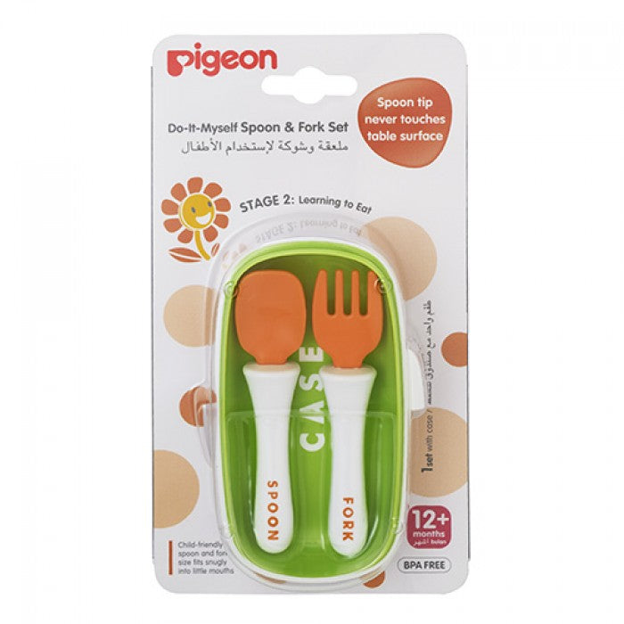 Pigeon Do It Myself Spoon & Fork Set | Little Baby.