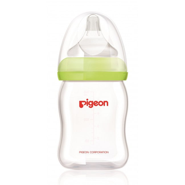 Pigeon Peristaltic PLUS Wide Neck Glass Feeding Bottle Green (Japan) 160ml | Little Baby.