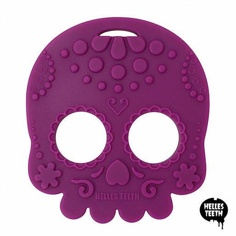 Helles Teeth Sugar Skull Teether (Purple) | Little Baby.