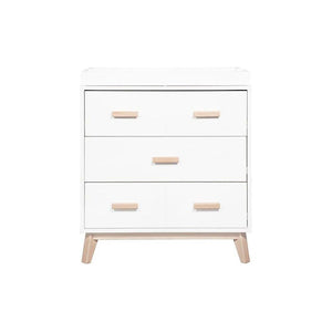 Babyletto Scoot 3-Drawer Changer Dresser with Removable Changing Tray (White/Washed) | Little Baby.