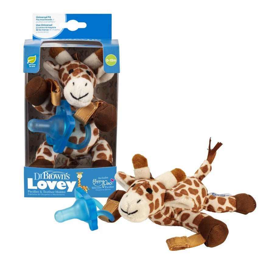 Dr. Brown’s Lovey Pacifier & Teether Holder (Assorted Designs)