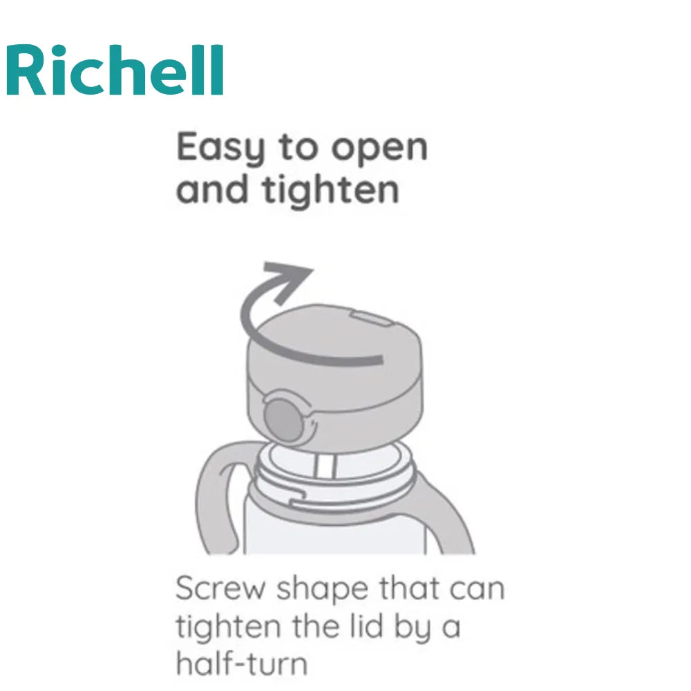 Richell AXSTARS Straw Bottle 450ml