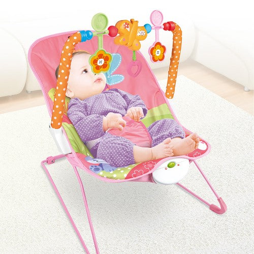 Lucky Baby Deluxe Bouncer - Pink Floral