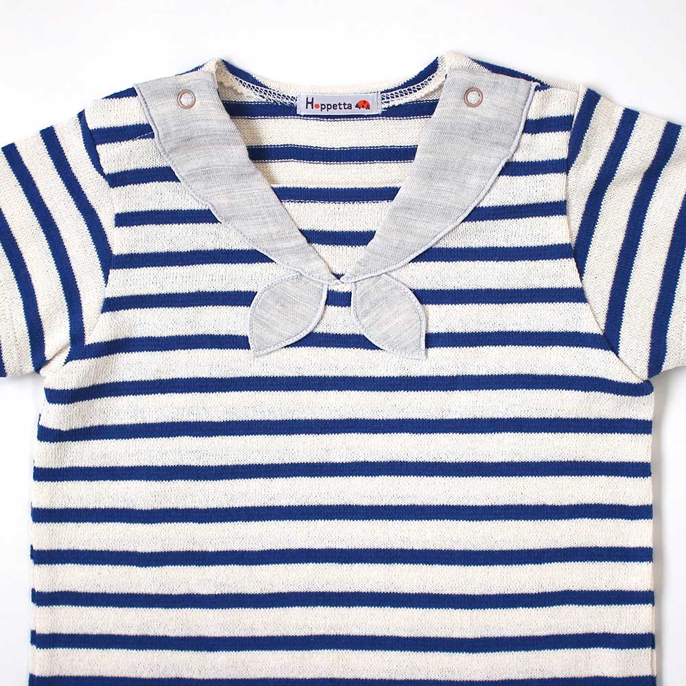 Hoppetta Blue Stripe Bodysuit - Blue | Little Baby.