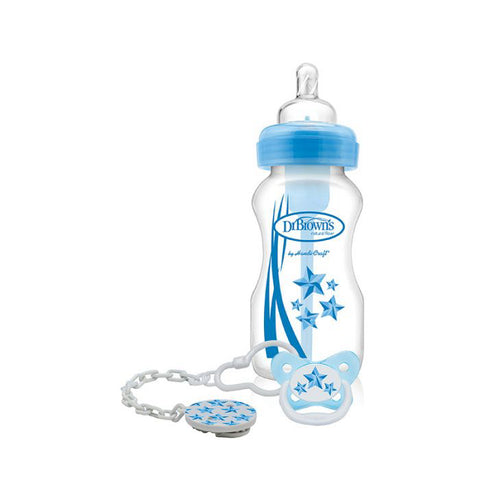 Dr. Brown's PP Wide-Neck Options+ Bottle & Soother Gift Set - Blue