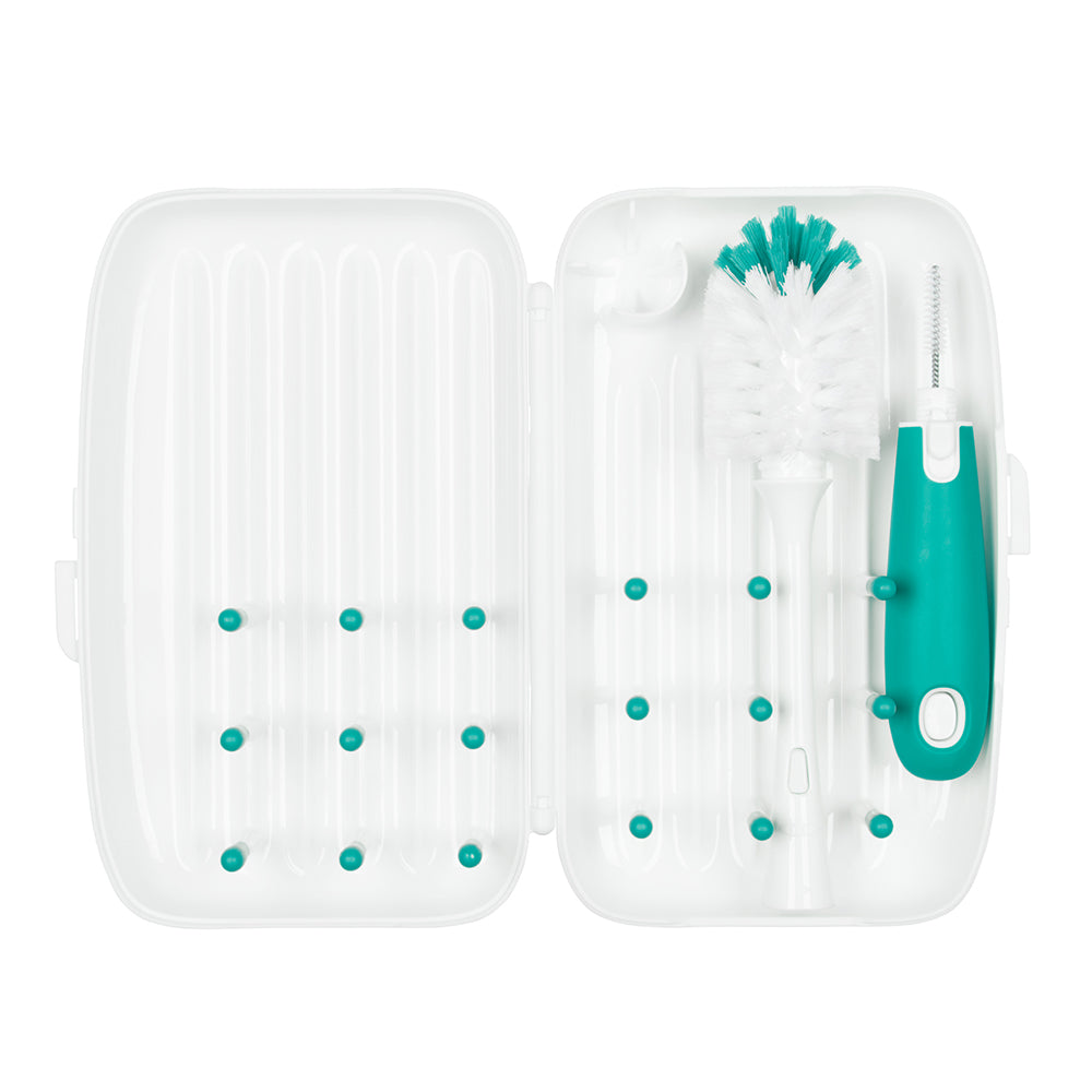 OXO TOT On-The-Go Drying Rack & Bottle Brush - Teal | Little Baby.