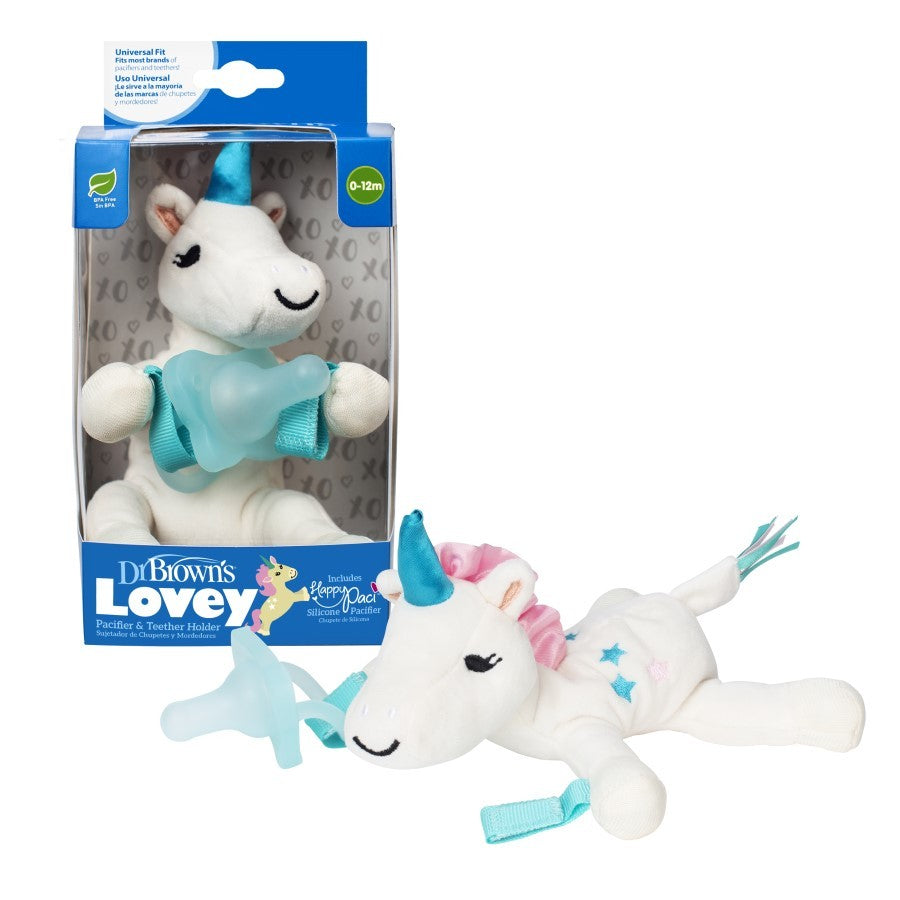 Dr. Brown’s Lovey Pacifier & Teether Holder (Assorted Designs)